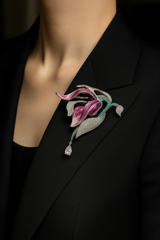 Amethyst Bloom Brooch