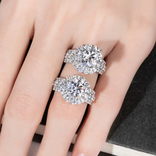 Celestine Crown Moissanite Ring in Sterling Silver – Elegant Engagement and Wedding Ring