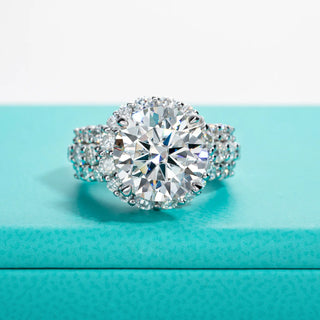 Celestine Crown Moissanite Ring in Sterling Silver – Elegant Engagement and Wedding Ring