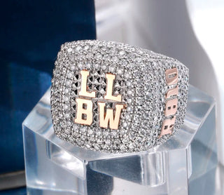 Dominion Ring with D-grade Moissanite in sterling silver, set in a classic prong setting