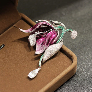 Amethyst Bloom Brooch