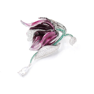 Amethyst Bloom Brooch