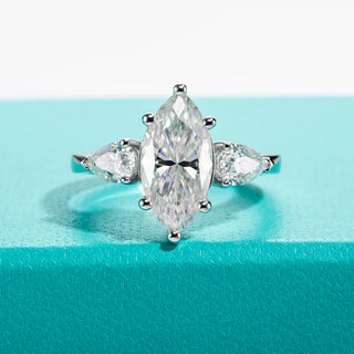 Starpetal Moissanite Ring in Sterling Silver – Elegant Jewelry for Women