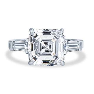 10ct Asscher Cut Engagement Ring