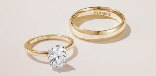 Ring band with a simple engraved message inside.