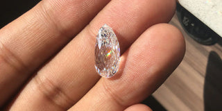 Briolette diamond: teardrop cut.