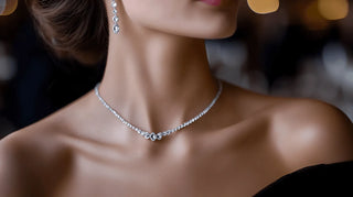 Side-by-side view of bold statement jewelry and delicate minimalist pieces, illustrating when to go big or stay subtle.