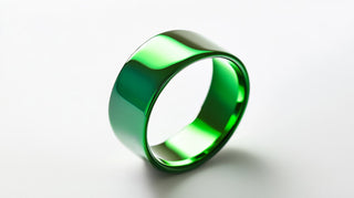 A stunning collection of green gold jewelry, including rings and pendants, showcasing the metal’s unique yellow-green hue under soft lighting—highlighting its rarity and elegance as a hidden gem in fine jewelry.