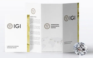 “GIA and IGI lab-grown diamond certificates side by side, highlighting differences in grading reports and certification standards.”