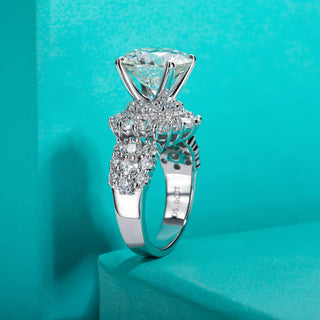 Celestine Crown Moissanite Ring in Sterling Silver – Elegant Engagement and Wedding Ring