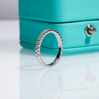 Radiant Oath Stack Ring with 4.15-carat Moissanite in sterling silver with customizable stack options
