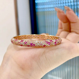 Royal Blush Bracelet for women in sterling silver with royal blue lab sapphires – elegant and refined jewelry for a subtle statement.