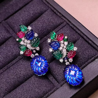 Sapphire Orchard Earrings