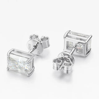 Emerald Radiant Cut Studs