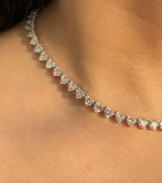 Heart Tennis Necklace