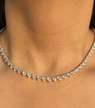 Heart Tennis Necklace