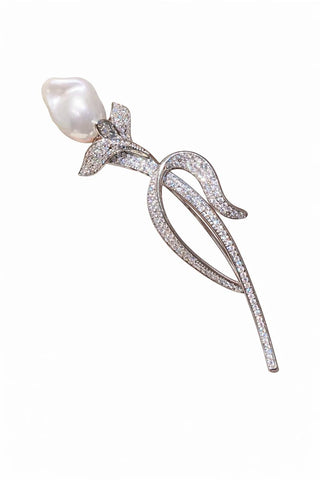 Tulip Baroque Pearl Brooch