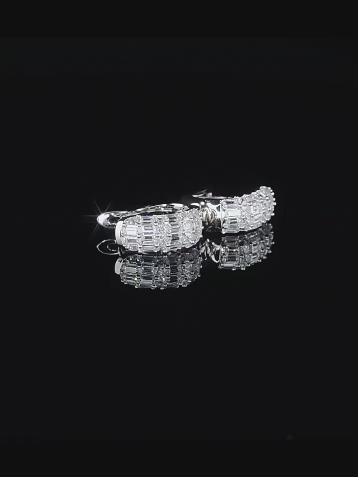 Duchess of Ice Earrings – Sterling silver earrings with white lab-created sapphires, offering a crisp, refined sparkle inspired by winter’s elegance.